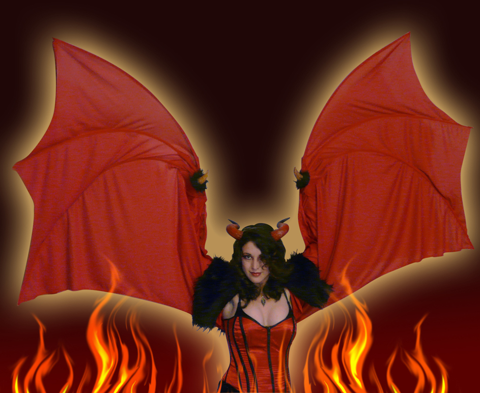 Red Devil Girl Wings